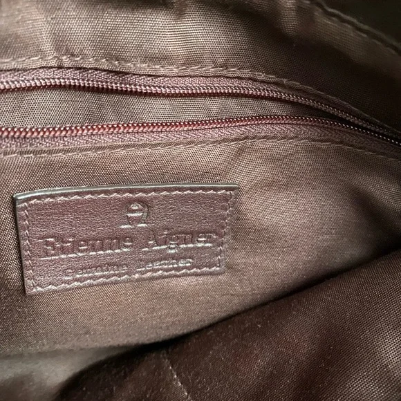 Etienne Aigner Vintage Genuine Cowhide Brown Leather Crossbody Handbag OS - Picture 11 of 11